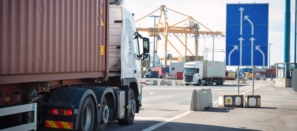 heavy traffic in Vuosaari harbour