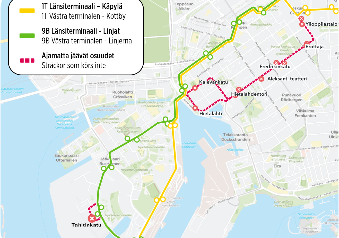 Ratikoilla Poikkeusreittej Eirassa 30 8 4 10 Helsingin Satama