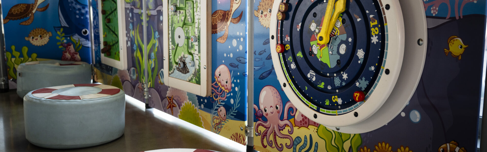 Children's play wall.